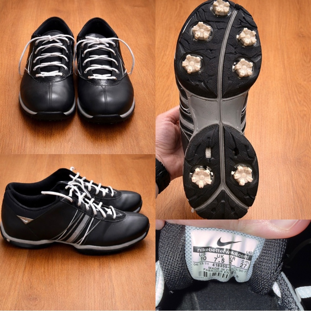 Nike Black and Gray Golf Shoes
